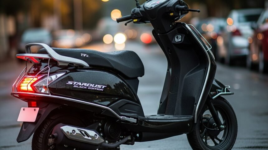 TVS Jupiter 110 Stardust Black Edition Scooter with premium black design and smart features