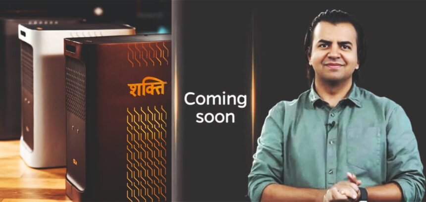 Bhavish Aggarwal launching Ola Shakti energy storage system, Ola’s first non-vehicle product in India.