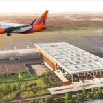 Noida International Airport terminal building under construction in Jewar, Uttar Pradesh