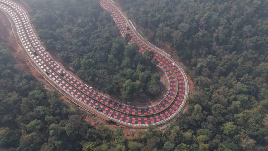 Red Table Top Marking on Bhopal Jabalpur Highway to protect wildlife