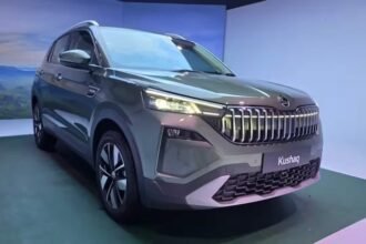 Skoda Kushaq 2026 facelift SUV with new LED headlights and modern design in India