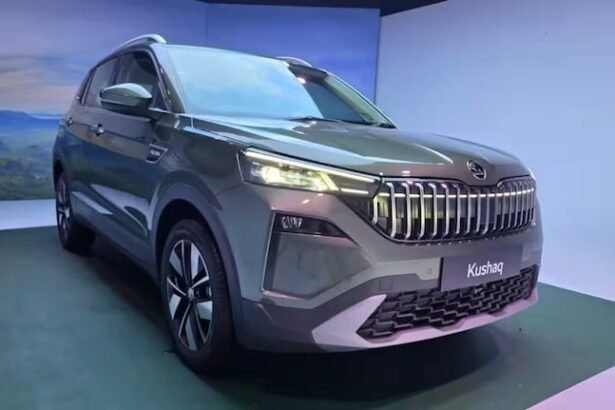 Skoda Kushaq 2026 facelift SUV with new LED headlights and modern design in India