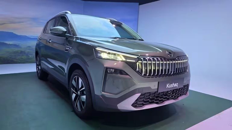 Skoda Kushaq 2026 facelift SUV with new LED headlights and modern design in India