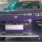 Volkswagen Tayron R-Line भारत में लॉन्च हुई नई प्रीमियम 7-सीटर SUV का फ्रंट और साइड व्यू