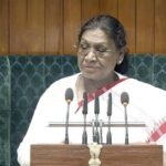 राष्ट्रपति द्रौपदी मुर्मू संसद के संयुक्त सत्र में Budget Session 2026 का अभिभाषण देते हुए