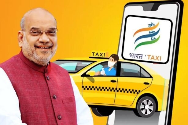 भारत टैक्सी ऐप लॉन्च करते हुए केंद्रीय गृह मंत्री अमित शाह, ड्राइवरों के लिए जीरो कमीशन कैब सेवा की शुरुआत