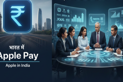 Apple Apple Pay digital payment service India launch concept on iPhone with contactless payment