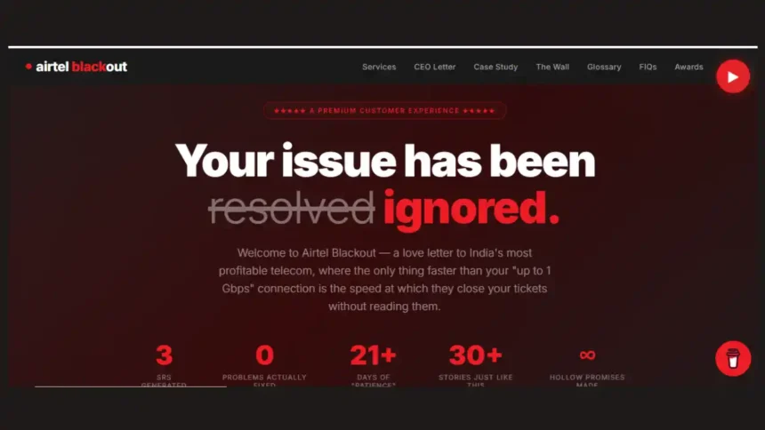 Airtel customer creates website to protest poor service and complaint issues