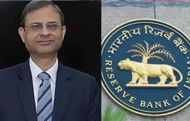 RBI गवर्नर और भारतीय रिजर्व बैंक की इमारत, रेपो रेट में बढ़ोतरी का प्रतिनिधित्व करती तस्वीर