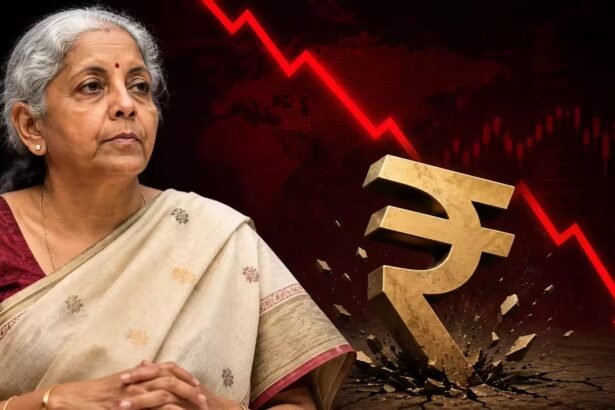 वित्त मंत्री निर्मला सीतारमण रुपये में उतार-चढ़ाव और आरबीआई के कदमों पर बयान देते हुए।