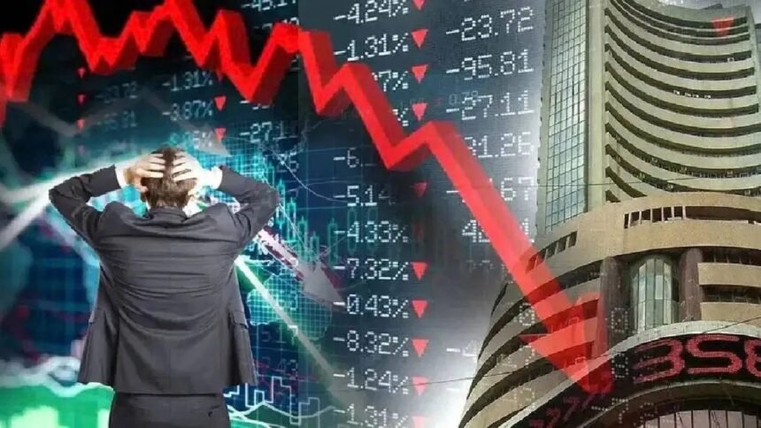 भारतीय शेयर बाजार में गिरावट, सेंसेक्स 1020 अंक टूटा और निवेशकों को 4.3 लाख करोड़ रुपये का नुकसान