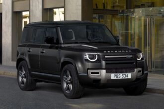 Land Rover Defender 110 luxury SUV manufactured at Jaguar Land Rover's Pune plant in India.