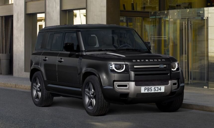 Land Rover Defender 110 luxury SUV manufactured at Jaguar Land Rover's Pune plant in India.
